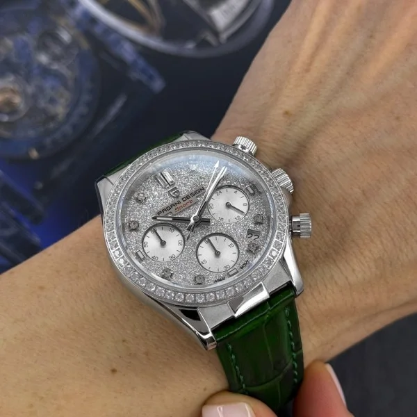 Жіночий годинник Pagani Design PD-1730 Silver-Green фото 3